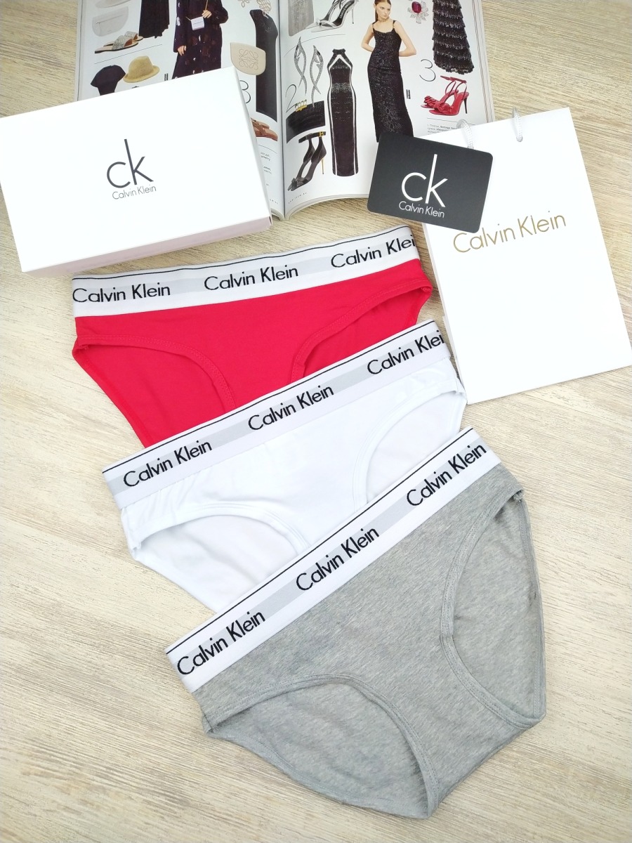 Набор женских слип Calvin Klein set 02-25 купить по оптовой цене 800 руб.